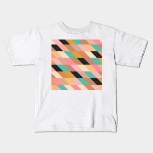 Geometric Shapes - Boho Vibes No.004 / Cozy, Vintage, Summery Shades Kids T-Shirt